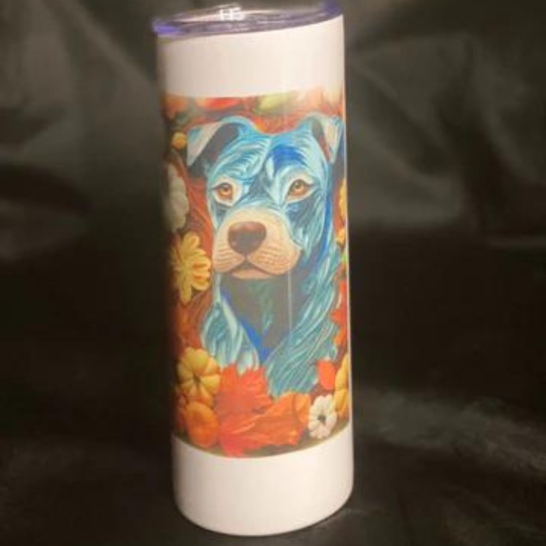 Tumbler Slim 20oz - Pitt Bull - Halloween
