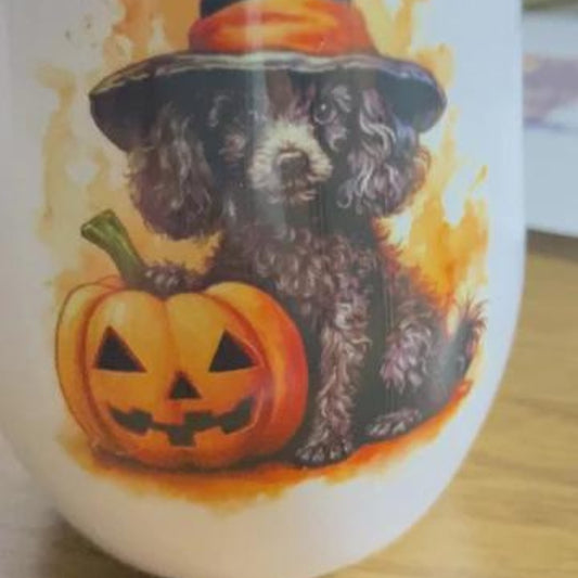 Tumbler 8oz - Poodle - Halloween